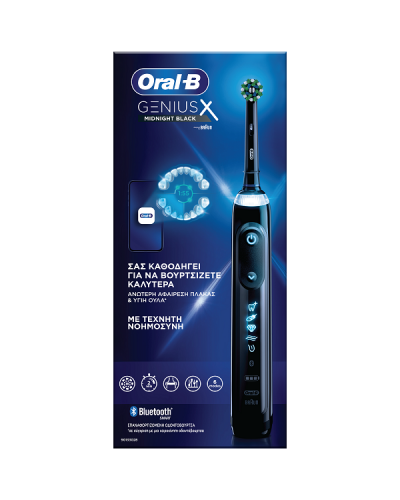 ORAL-B GENIUS X BLACK ΗΛΕΚΤΡΙΚΗ ΟΔΟΝΤΟΒΟΥΡΤΣΑ ΜΑΥΡΗ 1ΤΜΧ