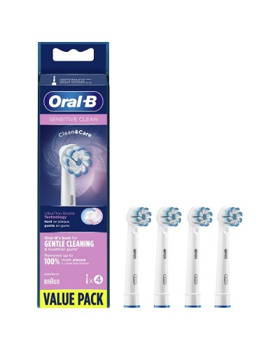 ORAL-B SENSITIVE CLEAN & CARE VALUE PACK ΑΝΤΑΛΛΑΚΤΙΚΕΣ ΚΕΦΑΛΕΣ 4ΤΜΧ