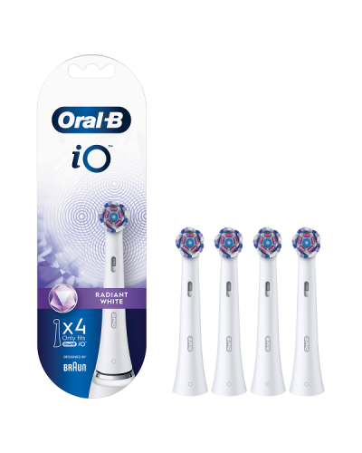 ORAL-B iO RADIANT WHITE ΑΝΤΑΛΛΑΚΤΙΚΕΣ ΚΕΦΑΛΕΣ ΗΛΕΚΤΡΙΚΗΣ ΟΔΟΝΤΟΒΟΥΡΤΣΑΣ 4τμχ