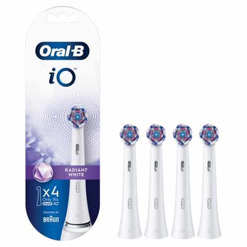 ORAL-B iO RADIANT WHITE ΑΝΤΑΛΛΑΚΤΙΚΕΣ ΚΕΦΑΛΕΣ ΗΛΕΚΤΡΙΚΗΣ ΟΔΟΝΤΟΒΟΥΡΤΣΑΣ 4τμχ