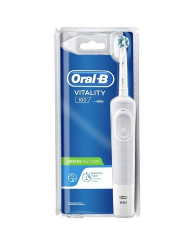 ORAL-B VITALITY 100 CROSS ACTION WHITE ΗΛΕΚΤΡΙΚΗ ΟΔΟΝΤΟΒΟΥΡΤΣΑ ΛΕΥΚΗ (ΔΙΑΦΑΝΗ ΣΥΣΚΕΥΑΣΙΑ)