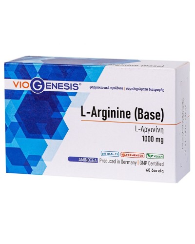 VIOGENESIS L-ARGININE (BASE) 1000MG 60tabs