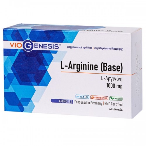 VIOGENESIS L-ARGININE (BASE) 1000MG 60tabs