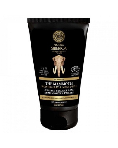 NATURA SIBERICA MEN THE MAMMOTH SHAVING CLAY & MASK 2-IN-1 150ML