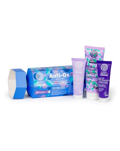 NATURA SIBERICA BLUEBERRY SIBERICA ANTII-OX BEAUTY SET ΚΡΕΜΩΔΗΣ ΑΦΡΟΣ ΚΑΘΑΡΙΣΜΟΥ 75ML & ΜΑΣΚΑ ΝΥΚΤΟΣ ΑΝΑΝΕΩΣΗΣ 30ML & SUPER ΕΝΥΔΑΤΙΚΗ ΜΑΣΚΑ ΜΑΤΙΩΝ ΜΕ ΕΦΕ PATCH 30ML