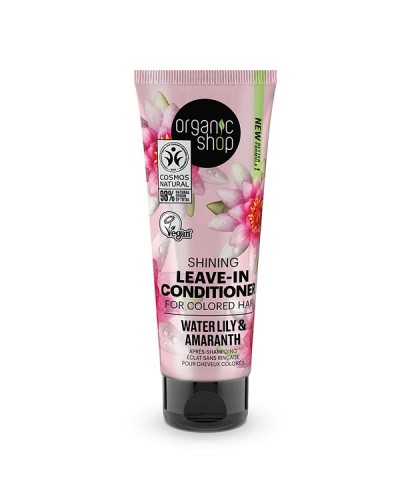 ORGANIC SHOP SHINING LEAVE-IN CONDITIONER FOR COLORED HAIR WATER LILY AND AMARANTH 75ML