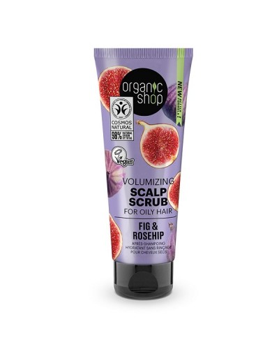 ORGANIC SHOP VOLUMIZING SCALP SCRUB FOR OILY HAIR FIG & ROSEHIP 75ML