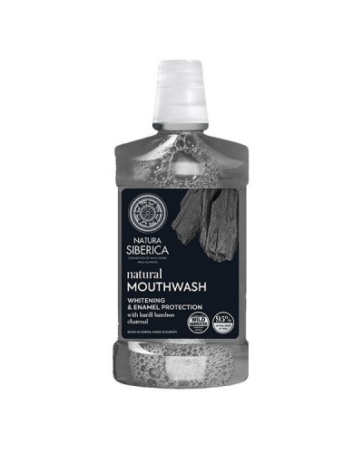 NATURA SIBERICA NATURAL MOUTHWASH WITH BAMBOO CHARCOAL 520ML