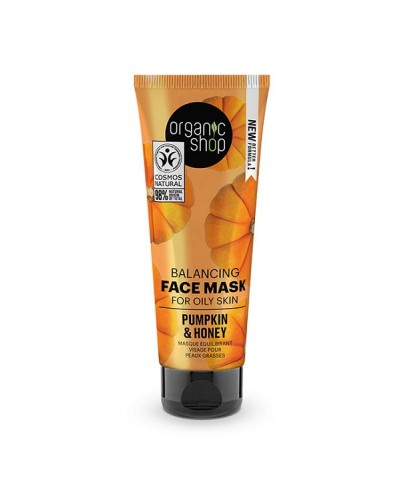 ORGANIC SHOP BALANCING FACE MASK FOR OILY SKIN PUMPKIN & HONEY 75ML