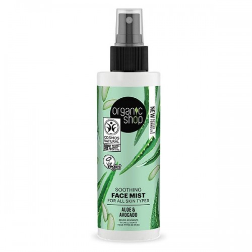 ORGANIC SHOP SOOTHING FACE MIST FOR ALL SKIN TYPES AVOCADO & ALOE 150ML