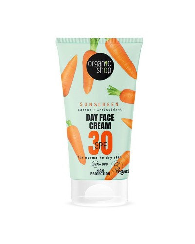 ORGANIC SHOP SUN SUNSCREEN DAY FACE CREAM 30SPF NORMAL TO DRY SKIN 50ML