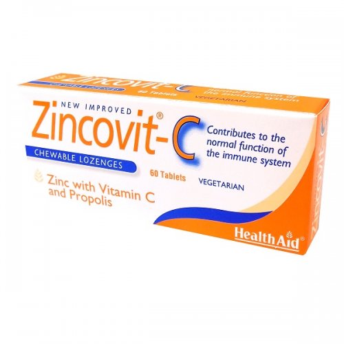 HEALTH AID ZINCOVIT C 60CHEW TABS