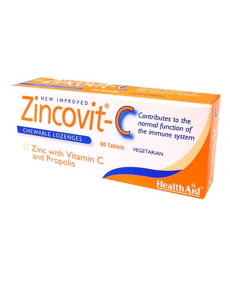 HEALTH AID ZINCOVIT C 60CHEW TABS