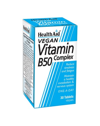 HEALTH AID VITAMIN B50 COMPLEX 30TABS