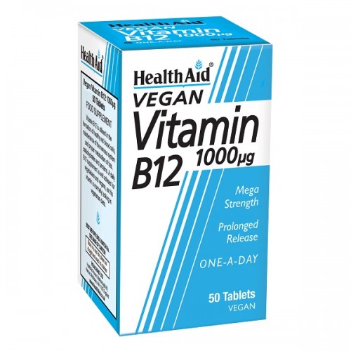 HEALTH AID VITAMIN B12 1000MG 50TABS