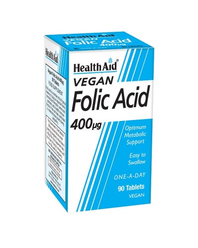 HEALTH AID FOLIC ACID 400MG 90TABS