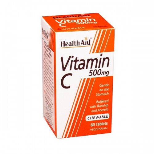 HEALTH AID VITAMIN C 500MG CHEWABLE 60TABS