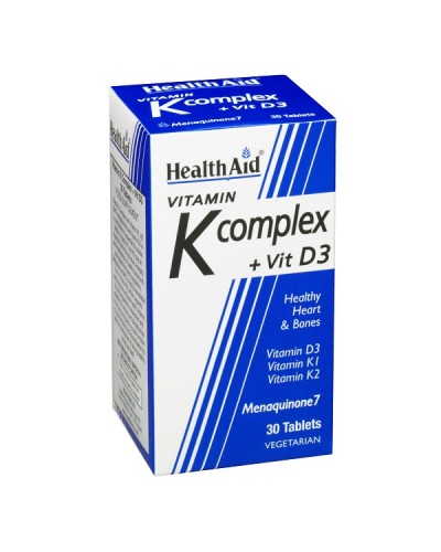 HEALTH AID VITAMIN K COMPLEX + VITAMIN D3 30TABS