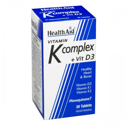 HEALTH AID VITAMIN K COMPLEX + VITAMIN D3 30TABS
