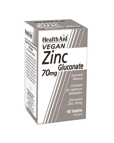 HEALTH AID ZINC GLUCONATE 70MG 90TABS