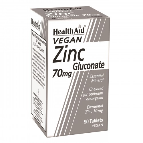 HEALTH AID ZINC GLUCONATE 70MG 90TABS