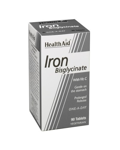 HEALTH AID IRON BISGLYCINATE 90TABS