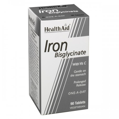 HEALTH AID IRON BISGLYCINATE 90TABS