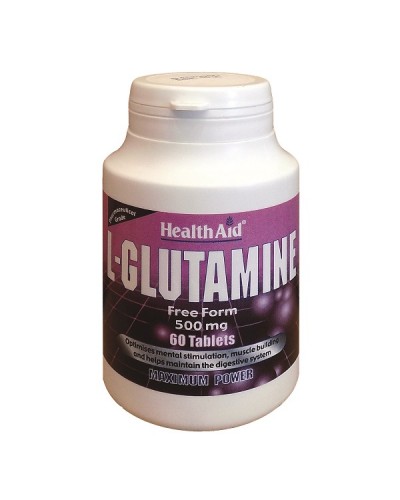 HEALTH AID L-GLUTAMINE 500MG 60TABS