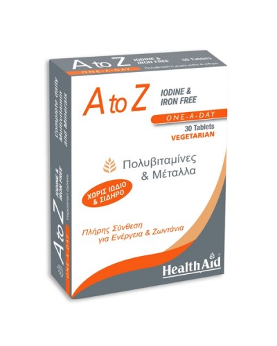 HEALTH AID A TO Z MULTIVIT IODINE & IRON FREE 30TABS