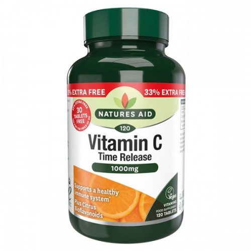 NATURES AID VITAMIN C 1000mg TIME RELEASE 120tabs