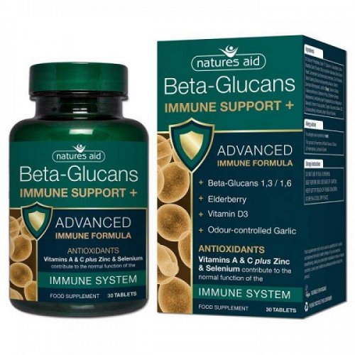 NATURES AID BETA-GLUCANS IMMUNE SUPPORT  30 TABS