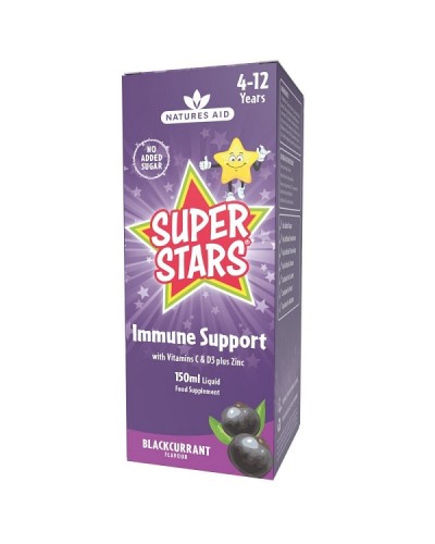 NATURES AID SUPER STARS IMMUNE SUPPORT (4-12 YEARS) BLACKCURRANT 150ML