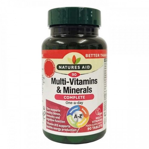 NATURES AID COMPLETE MULTIVITAMINS & MINERALS 90CAPS