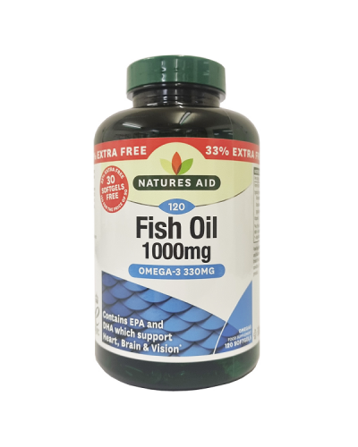 NATURES AID FISH OIL 1000MG (OMEGA-3) 120 SOFTGELS