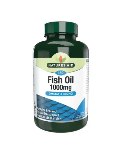 NATURES AID FISH OIL 1000MG (OMEGA-3) 180 SOFTGELS