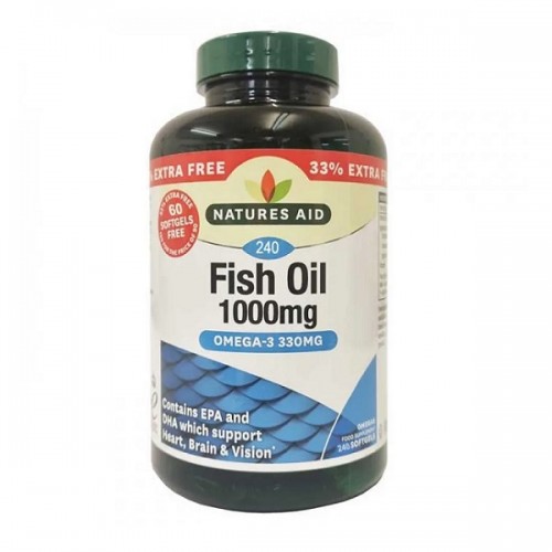 NATURES AID FISH OIL 1000MG (OMEGA-3) 240 SOFTGELS