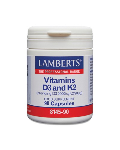 LAMBERTS VITAMINS D3 2000IU & K2 90MG 90CAPS