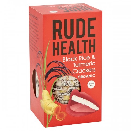 RUDE HEALTH ΚΡΑΚΕΡ ΜΕ ΜΑΥΡΟ ΡΥΖΙ & ΚΟΥΡΚΟΥΜΑ 100GR