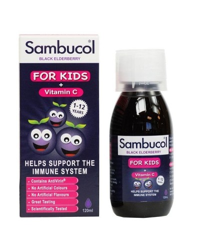 SAMBUCOL BLACK ELDERBERRY WITH VITAMIN C FOR KIDS 120ML