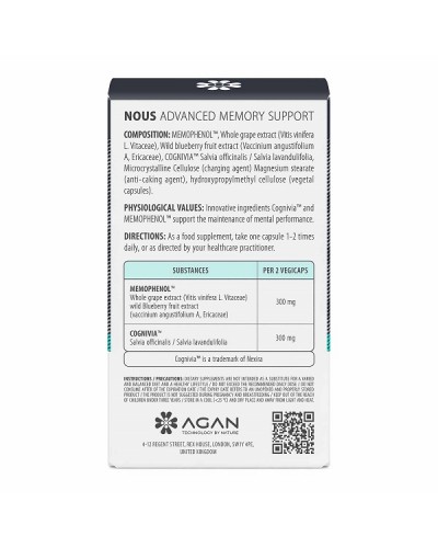 AGAN NOUS ADVANCED MEMORY SUPPORT 30 VEGICAPS