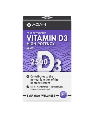 AGAN VITAMIN D3 2500 IU 30 TABS