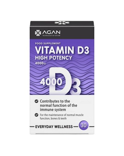 AGAN VITAMIN D3 4000 IU 30 TABS