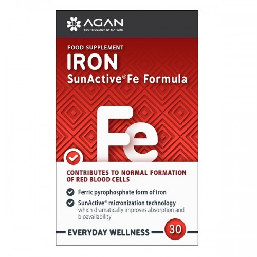 AGAN IRON SUNACTIVE FE FORMULA 30 VEGICAPS