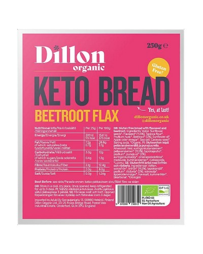 DILLON ORGANICS ΨΩΜΙ ΚΕΤΟ ΜΕ ΛΙΝΑΡΟΣΠΟΡΟΥΣ ΚΑΙ ΠΑΝΤΖΑΡΙ BIO 250G