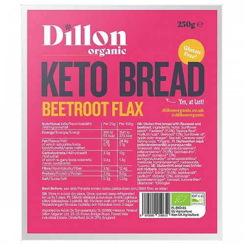 DILLON ORGANICS ΨΩΜΙ ΚΕΤΟ ΜΕ ΛΙΝΑΡΟΣΠΟΡΟΥΣ ΚΑΙ ΠΑΝΤΖΑΡΙ BIO 250G