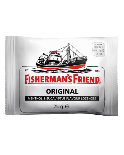 FISHERMAN'S FRIEND ORIGINAL ΚΑΡΑΜΕΛΕΣ ΓΙΑ ΤΟΝ ΠΟΝΟΛΑΙΜΟ ΜΕ ΜΙΝΘΟΛΗ & ΕΥΚΑΛΥΠΤΟ 25GR