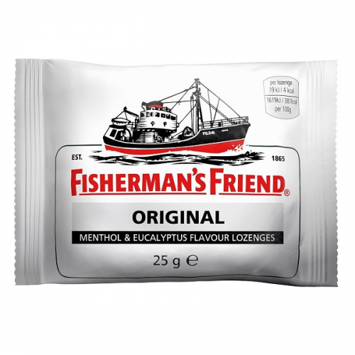 FISHERMAN\'S FRIEND ORIGINAL ΚΑΡΑΜΕΛΕΣ ΓΙΑ ΤΟΝ ΠΟΝΟΛΑΙΜΟ ΜΕ ΜΙΝΘΟΛΗ & ΕΥΚΑΛΥΠΤΟ 25GR