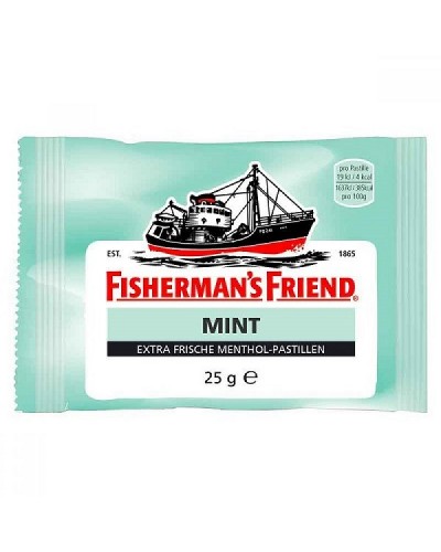 FISHERMAN'S FRIEND MINT ΚΑΡΑΜΕΛΕΣ ΓΙΑ ΤΟΝ ΠΟΝΟΛΑΙΜΟ ΜΕ ΔΥΝΑΤΗ ΓΕΥΣΗ ΜΕΝΤΑΣ 25GR