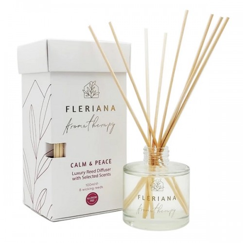 POWER HEALTH FLERIANA AROMATHERAPY CALM & PEACE LUXURY REED DIFFUSER 100ML & 8 REEDS