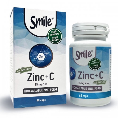 SMILE ZINC 15MG & VITAMIN C 500MG 60CAPS